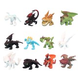 wholesale - 12Pcs Set How to Train Your Dragon 3 Action Figures PVC Mini Figurines Display Models Kids Toys 3-4CM/1.2-1.6Inch Ta