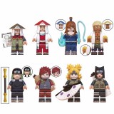 wholesale - 8Pcs Naruto Anime Minifigures Ohnoki Hiruzen Mei Raikage Building Blocks Mini Figure Toys WM6111