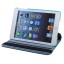 New Leather 360° Rotatable Stand Protective Cover Case for iPad Mini-Blue