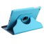 New Leather 360° Rotatable Stand Protective Cover Case for iPad Mini-Blue