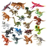 wholesale - 20Pcs Dinosaurs Mini Figures for Jurassic World Building Blocks Toys with Moving Parts