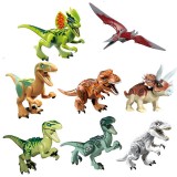 wholesale - 8Pcs Dinosaurs Mini Figures for Jurassic World Building Blocks Toys with Moving Parts YG77001
