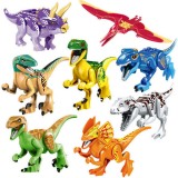 Wholesale - 8Pcs Dinosaurs Mini Figures Jurassic World Dino Building Blocks Toys with Moving Parts YG77021