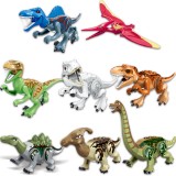Wholesale - 8Pcs Dinosaurs Mini Figures Jurassic World Dino Building Blocks Toys with Moving Parts YG77037