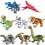 8Pcs Dinosaurs Mini Figures Jurassic World Dino Building Blocks Toys with Moving Parts YG77037