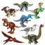 8Pcs Dinosaurs Mini Figures Jurassic World Dino Building Blocks Toys with Moving Parts YG77037