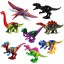 8Pcs Dinosaurs Mini Figures Jurassic World Dino Building Blocks Toys with Moving Parts YG77070