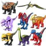 Wholesale - 8Pcs Dinosaurs Mini Figures Jurassic World Dino Building Blocks Toys with Moving Parts YG77099