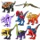 8Pcs Dinosaurs Mini Figures Jurassic World Dino Building Blocks Toys with Moving Parts YG77099