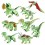 8Pcs Dinosaurs Mini Figures Jurassic World Dino Building Blocks Toys with Moving Parts YG77010