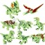 8Pcs Dinosaurs Mini Figures Jurassic World Dino Building Blocks Toys with Moving Parts YG77010