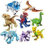 Wholesale - 8Pcs Dinosaurs Mini Figures Jurassic World Dino Building Blocks Toys with Moving Parts YG77105