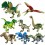 8Pcs Dinosaurs Mini Figures Jurassic World Dino Building Blocks Toys with Moving Parts YG77043