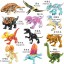12Pcs Dinosaurs Mini Figures Jurassic World Dino Building Blocks Toys with Moving Parts 33020