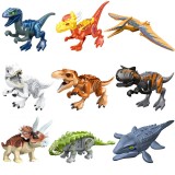 Wholesale - 9Pcs Dinosaurs Mini Figures Jurassic World Dino Building Blocks Toys with Moving Parts LZ621