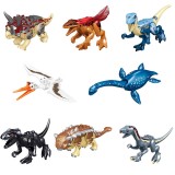 Wholesale - 8Pcs Dinosaurs Mini Figures Jurassic World Dino Building Blocks Toys with Moving Parts YG77119