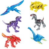 Wholesale - 6Pcs Dinosaurs Crystal Mini Figures Jurassic World Dino Building Blocks Toys with Moving Parts YG77122