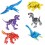6Pcs Dinosaurs Crystal Mini Figures Jurassic World Dino Building Blocks Toys with Moving Parts YG77122