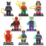 wholesale - 8Pcs Super Heroes Minifigures Wonder Woman Catwoman Deadpool Building Blocks Mini Figure Toys SY178