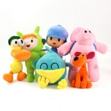 wholesale - 6Pcs/Set Pocoyo Plush Toys Stuffed Dolls Pocoyo Elly Pato Loula Sleepy Bird Figures Toys
