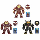 wholesale - 3Pcs Iron Man Hulkbuster Compatible Building Blocks Mini Figure Toys Big Size 7.5CM/3Inch X1157/1158/1160