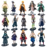 Wholesale - 15Pcs Demon Slayer Action Figures PVC Display Models Kids Toys Cake Toppers 15CM/6Inch Tall
