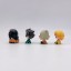 4Pcs/Set Demon Slayer Action Figures PVC Display Models Kids Toys Cake Toppers 4CM/1.6Inch Tall