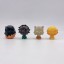 4Pcs/Set Demon Slayer Action Figures PVC Display Models Kids Toys Cake Toppers 4CM/1.6Inch Tall