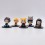 5Pcs Demon Slayer Sitting Posture Action Figures PVC Display Models Toys Cake Toppers with Baseplates 4CM/1.6Inch Tall