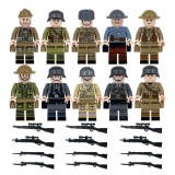 Wholesale - 10Pcs Military WW2 Minifigures Building Blocks Mini Figure Toys Set M8020