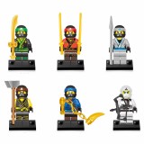 wholesale - 6Pcs Set Ninjago Minifigures Lloyd Kai Nya Blocks Mini Figures Toys with Baseplates EG18001