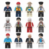 Wholesale - 12Pcs Urban Professionals Minifigures Astronaut Farmer Doctor Building Blocks Mini figures Bricks Toys M8015