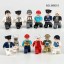 12Pcs Urban Professionals Minifigures Astronaut Farmer Doctor Building Blocks Mini figures Bricks Toys M8015