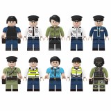 Wholesale - 10Pcs Urban Professionals Minifigures Polices Building Blocks Mini figures Bricks Toys M8038