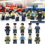 10Pcs Urban Professionals Minifigures Polices Building Blocks Mini figures Bricks Toys M8038