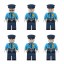 6Pcs Urban Professionals Minifigures Patrolman Polices Building Blocks Mini figures Bricks Toys M8040