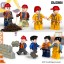 8Pcs Urban Professionals Minifigures Builders Building Blocks Mini figures Bricks Toys M8064