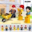 8Pcs Urban Professionals Minifigures Builders Building Blocks Mini figures Bricks Toys M8064