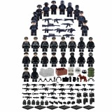 Wholesale - 28Pcs SWAT Military Polices Minifigures Set Building Blocks Mini Figures with Weapons and Accessories 