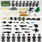 wholesale - 8Pcs WW2 Military Soldiers Minifigures Set Building Blocks Mini Figures with Weapons and Accessories 