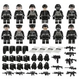 wholesale - 12Pcs Military SWAT Minifigures Building Blocks Mini Figures Toys with Weapons and Accessories M8029B