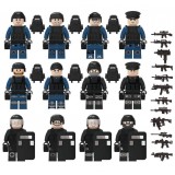 wholesale - 12Pcs Military SWAT Minifigures Building Blocks Mini Figures Toys with Weapons and Accessories M8029A