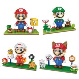 wholesale - Super Mario Luigi DIY Building Kit Diamond Mini Blocks Figure Toys Set ZMS 3490-3491