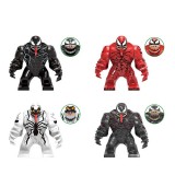wholesale - 4Pcs Super Heroes Venom Carnage Riot Building Blocks Mini Figure Toys 7.5cm/3Inch Tall X0327
