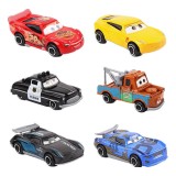 wholesale - 6Pcs 1/64 Cars McQueen Mater Action Figures Garage Kits Alloy & PVC Toys 3Inch