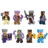 Wholesale - 8Pcs Minecraft Building Blocks Explorer Archer Mini Action Figures Kids Toys Set G0113