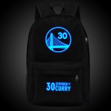 wholesale - NBA Golden State Warriors Stephen Curry Luminous Pattern Backpacks Shoulder Rucksacks Schoolbags