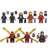 wholesale - Super Heroes Iron Man Black Penther Building Blocks Mini Figure Toys 8Pcs Set TV6202