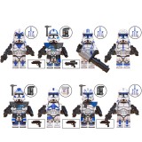 wholesale - 8Pcs Star Wars The Clone Troopers Action Figures Gogma Echo Jesse Building Blocks Mini Figure Toys WM6126