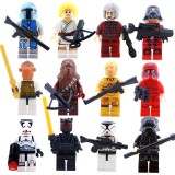 wholesale - 18Pcs Star Wars Minifigures Jedi The Clone Troopers Building Blocks Mini Figure Toys